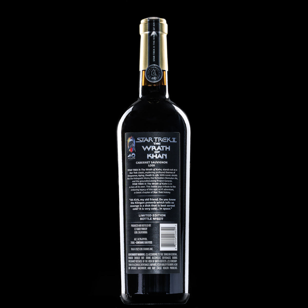 Wrath of Khan 40th Anniversary Cabernet Sauvignon