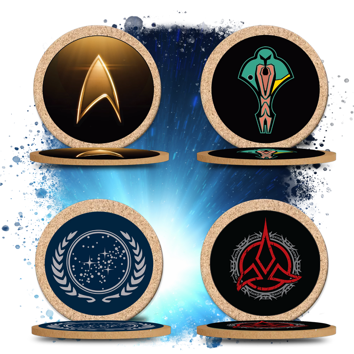 Star Trek Wines Assorted Coaster 4 Pack