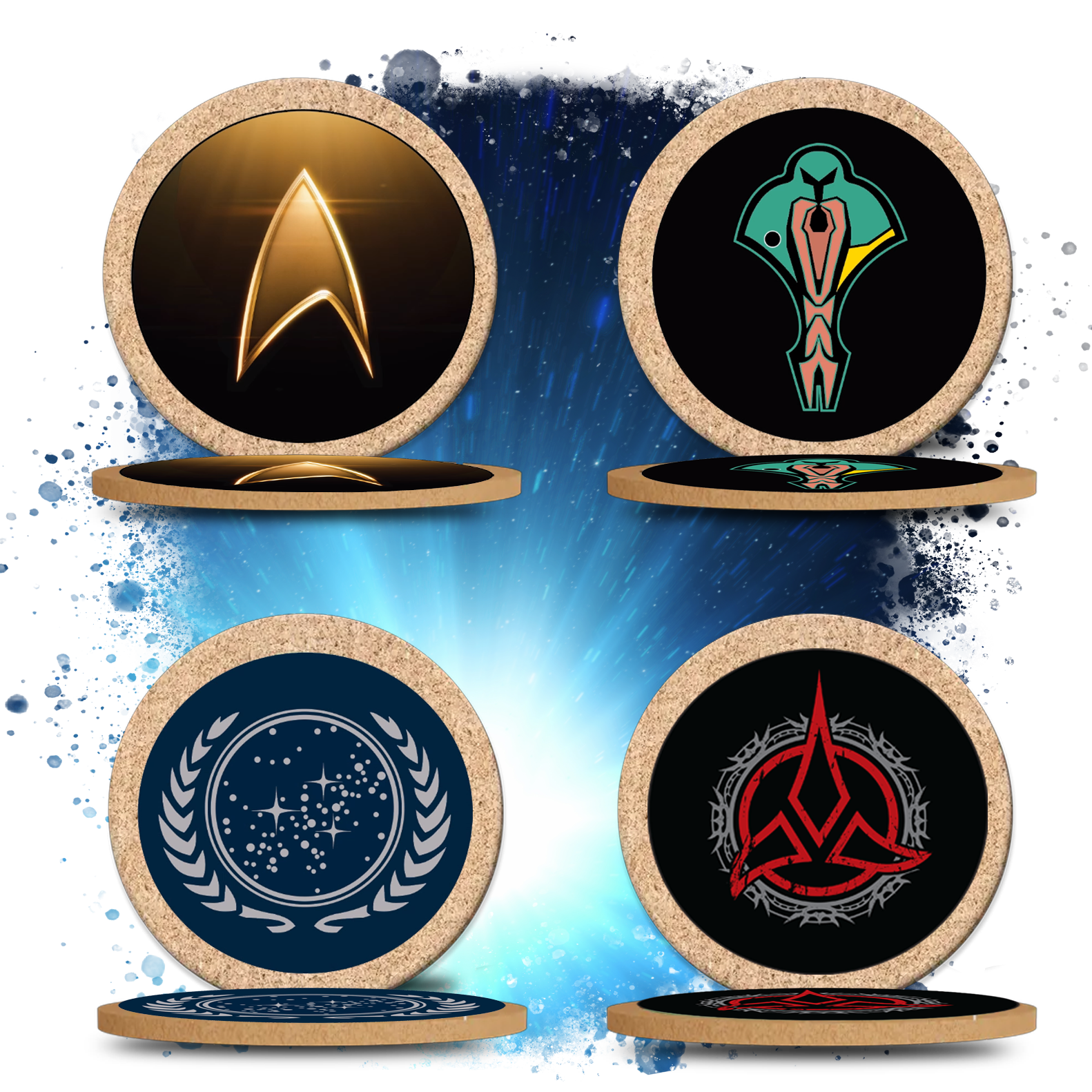 Star Trek Wines Assorted Coaster 4 Pack