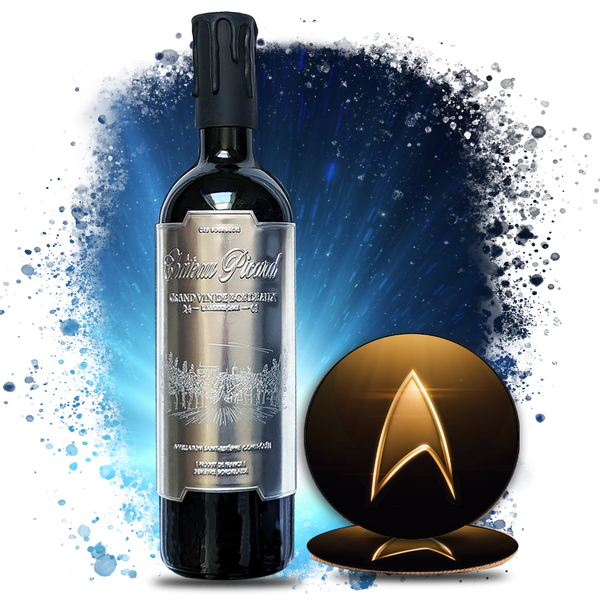 Chateau Picard 2401: Silver Edition & Delta Coaster Set - Star Trek Wines