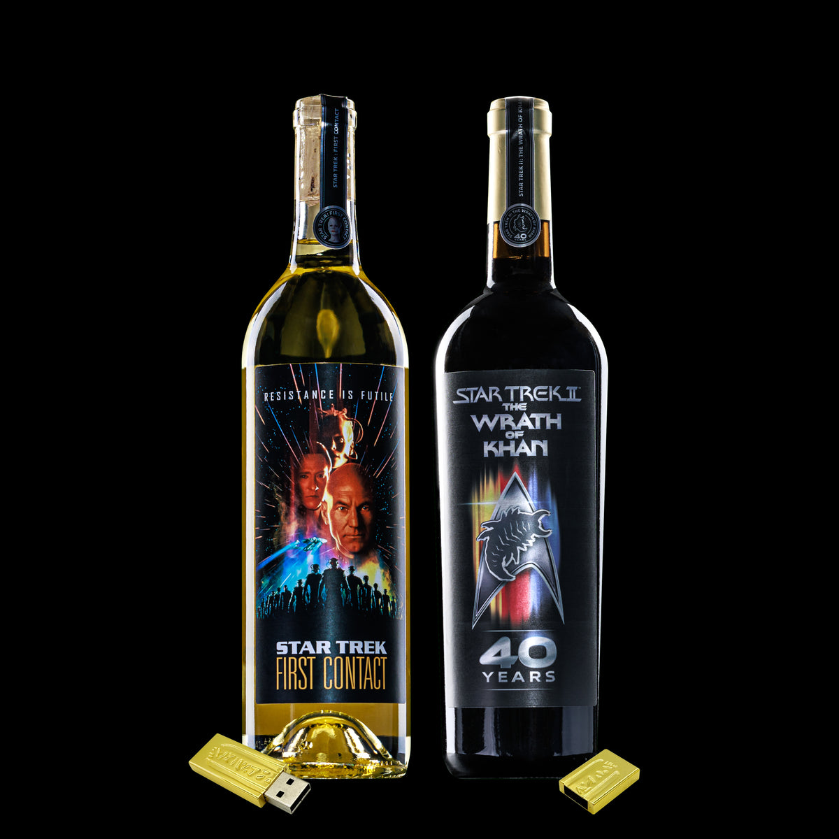 Star Trek Wrath of Khan & First Contact with Gold-Pressed Latinum 16GB USB Bundle