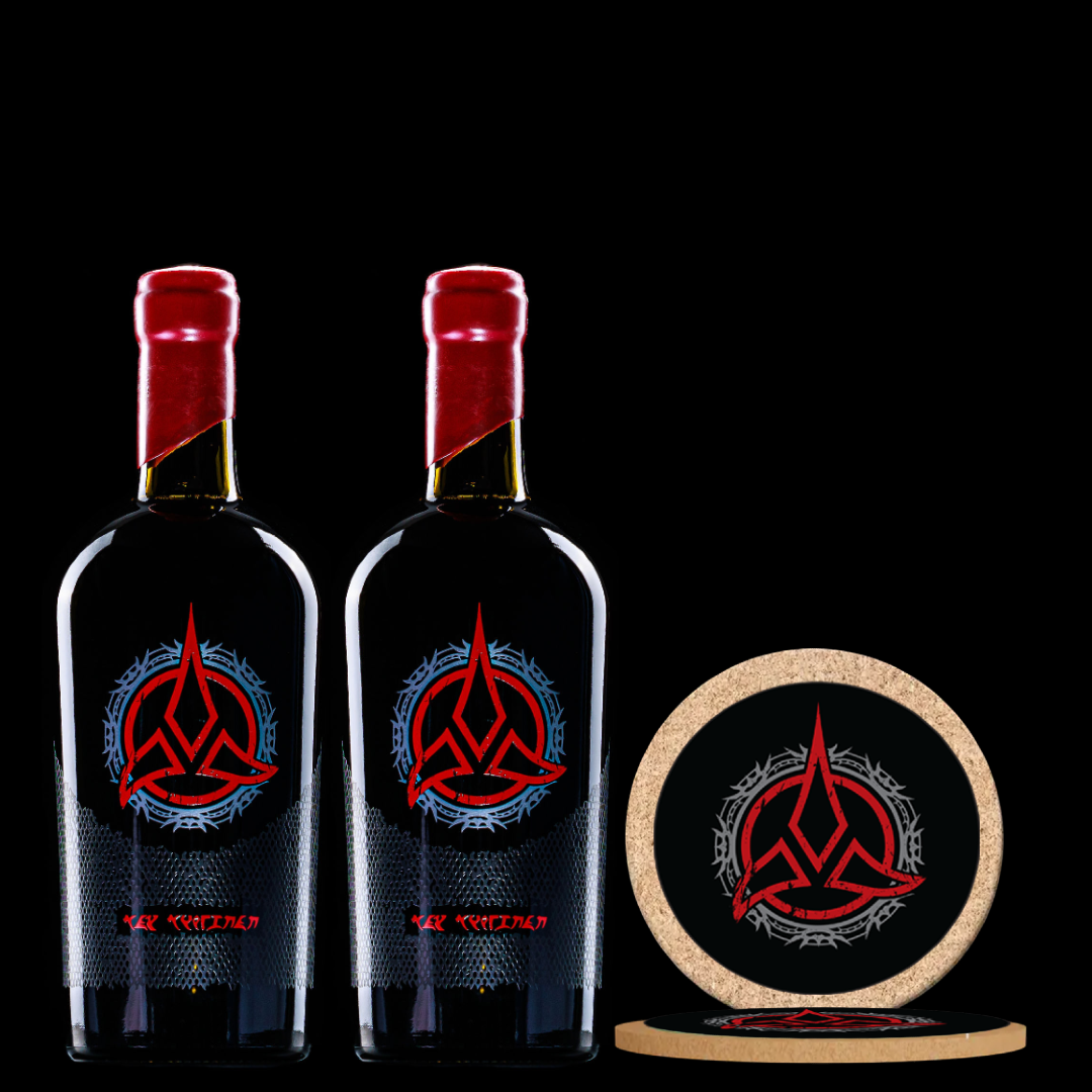 Klingon Bloodwine 2Pack & Klingon Coaster pack